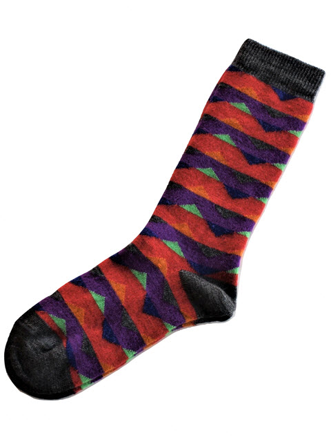 ZigZag Striped Alpaca Socks