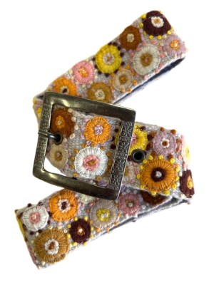 Pastel Embroidered Belt