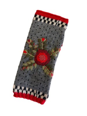 Amira Alpaca Embroidered Hand Warmers