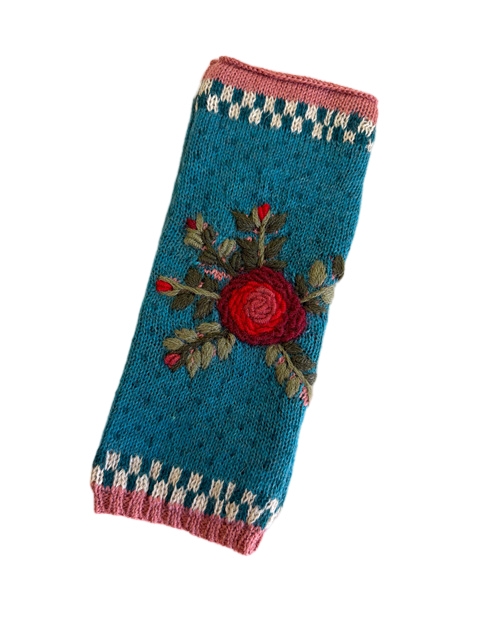 Amira Alpaca Embroidered Hand Warmers - Image 3